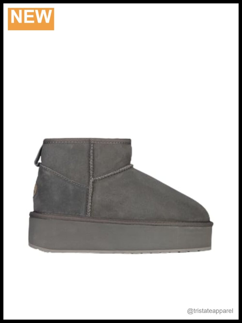 Women's Water Resistant Sheepskin Ankle Bootie Platform Heel Pull-On
